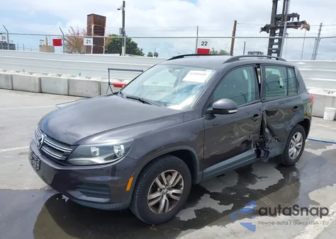 2016 Volkswagen Tiguan S из США, поврежденный, VIN WVGBV7AX6GW558257